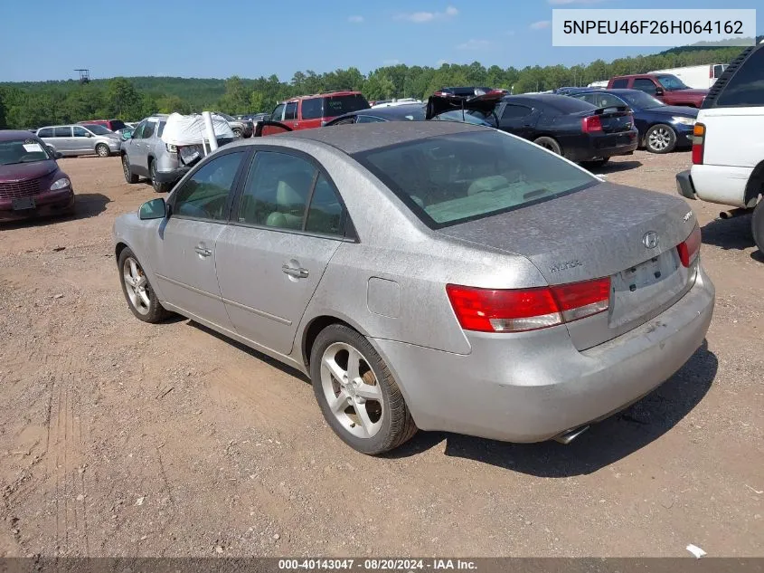 2006 Hyundai Sonata Gls V6/Lx V6 VIN: 5NPEU46F26H064162 Lot: 40143047