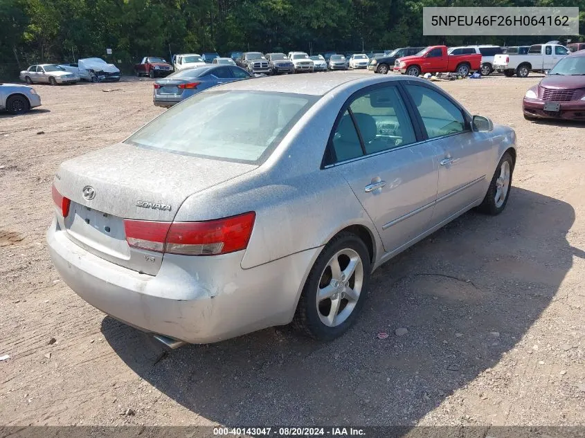 2006 Hyundai Sonata Gls V6/Lx V6 VIN: 5NPEU46F26H064162 Lot: 40143047