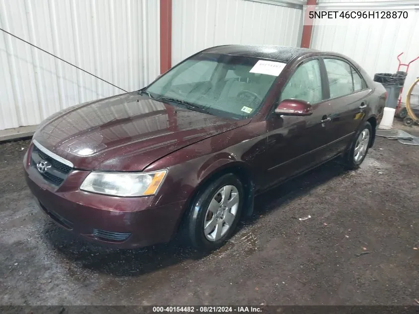 2006 Hyundai Sonata Gl VIN: 5NPET46C96H128870 Lot: 40154482