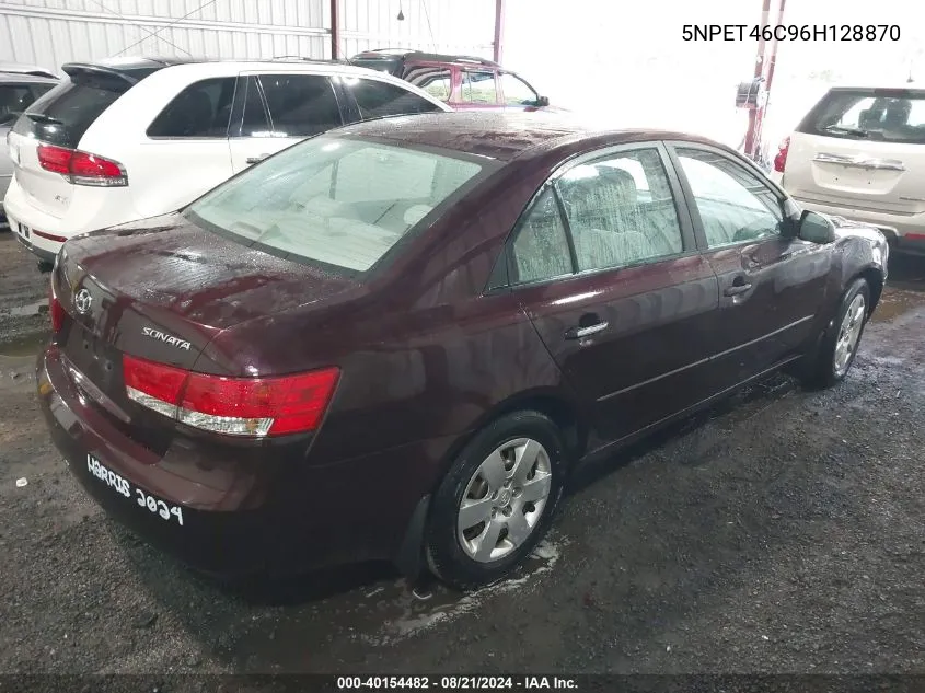 5NPET46C96H128870 2006 Hyundai Sonata Gl