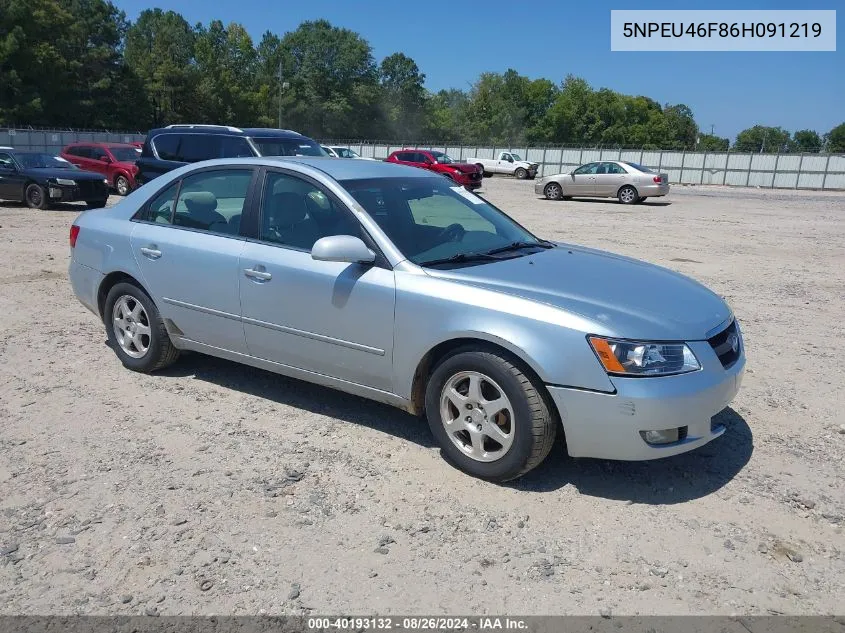 2006 Hyundai Sonata Gls V6/Lx V6 VIN: 5NPEU46F86H091219 Lot: 40193132