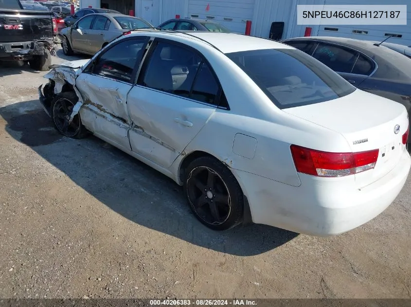 2006 Hyundai Sonata Gls VIN: 5NPEU46C86H127187 Lot: 40206383