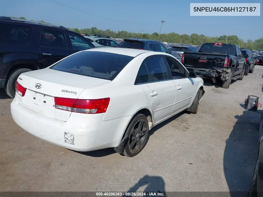 5NPEU46C86H127187 2006 Hyundai Sonata Gls