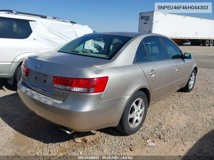 5NPEU46F46H044303 2006 Hyundai Sonata Gls V6/Lx V6