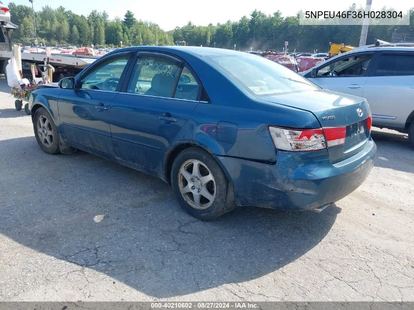 2006 Hyundai Sonata Gls V6/Lx V6 VIN: 5NPEU46F36H028304 Lot: 40210602