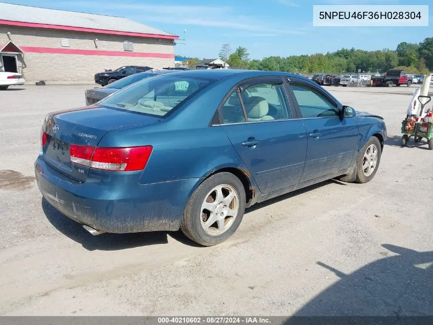 5NPEU46F36H028304 2006 Hyundai Sonata Gls V6/Lx V6