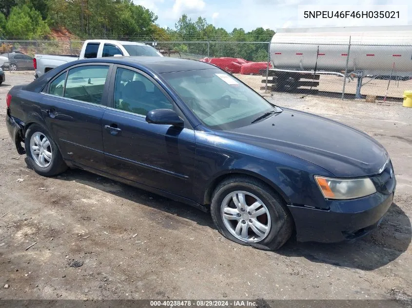 5NPEU46F46H035021 2006 Hyundai Sonata Gls V6/Lx V6