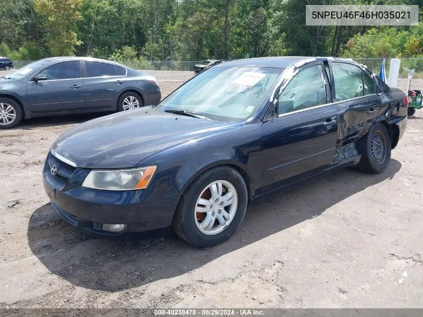 2006 Hyundai Sonata Gls V6/Lx V6 VIN: 5NPEU46F46H035021 Lot: 40238478