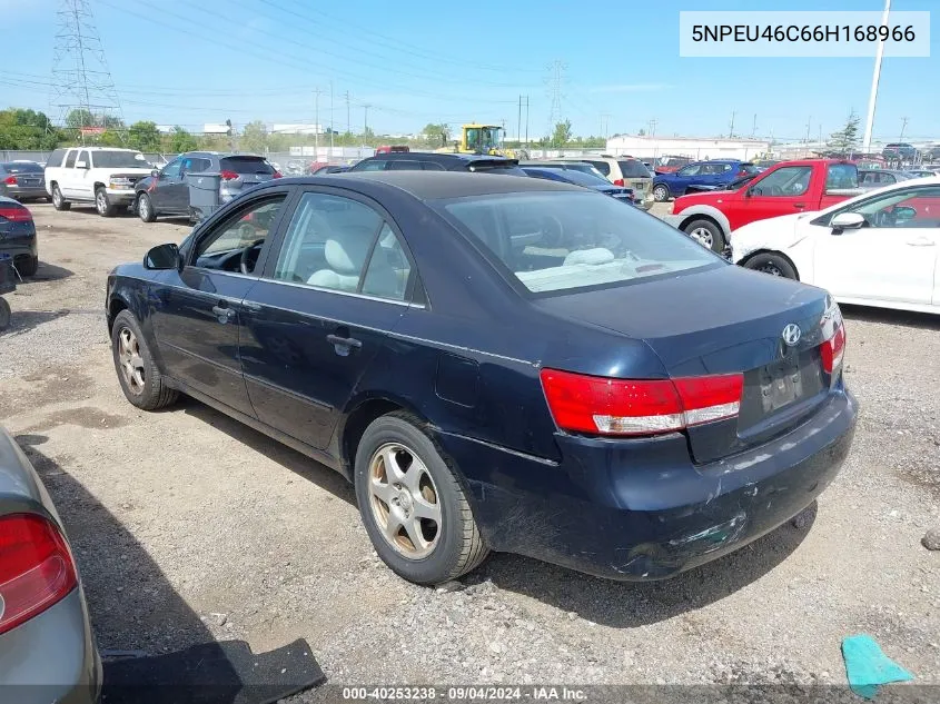 2006 Hyundai Sonata Gls VIN: 5NPEU46C66H168966 Lot: 40253238