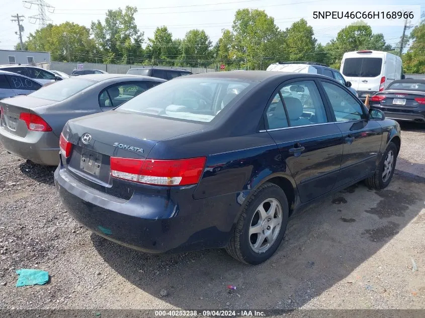 2006 Hyundai Sonata Gls VIN: 5NPEU46C66H168966 Lot: 40253238