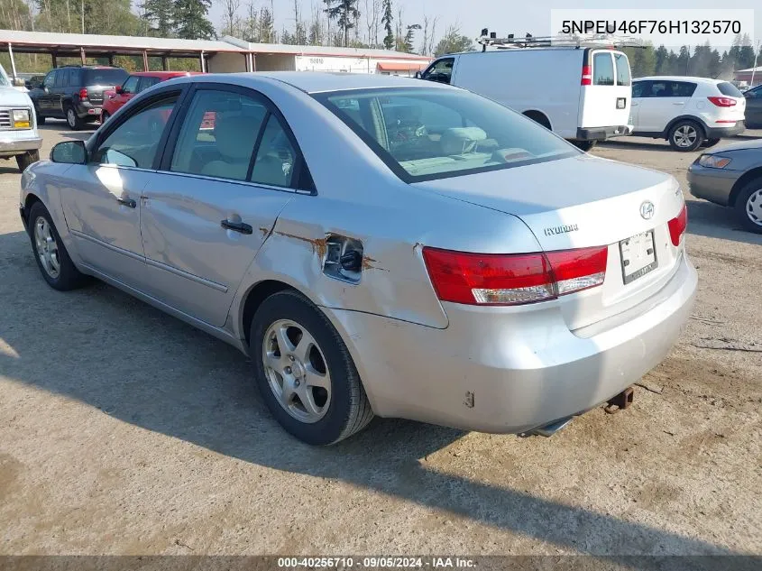 2006 Hyundai Sonata Gls V6/Lx V6 VIN: 5NPEU46F76H132570 Lot: 40256710