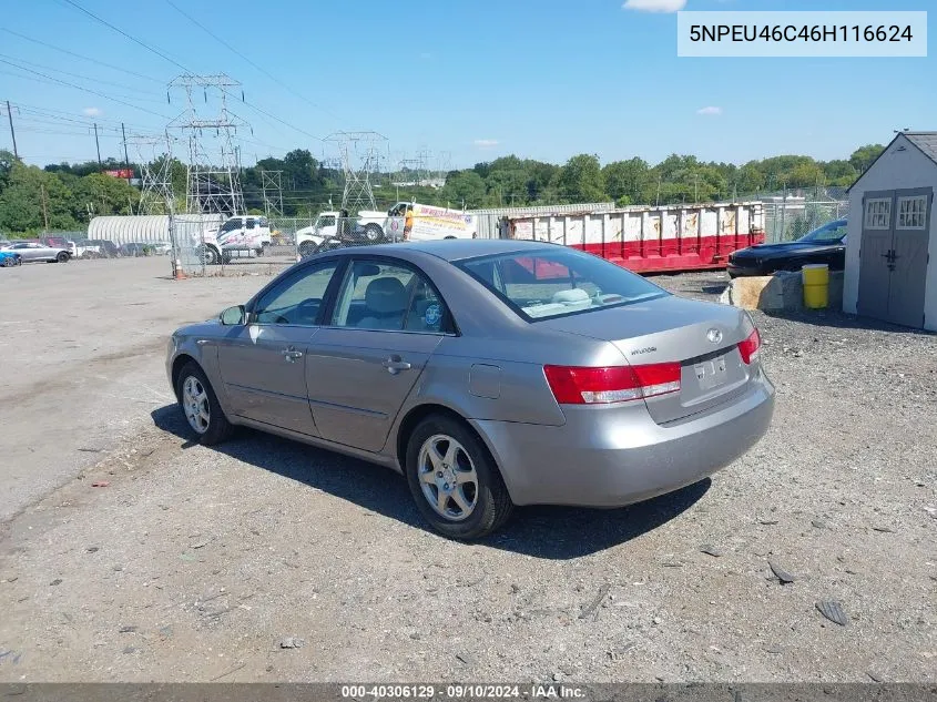 5NPEU46C46H116624 2006 Hyundai Sonata Gls