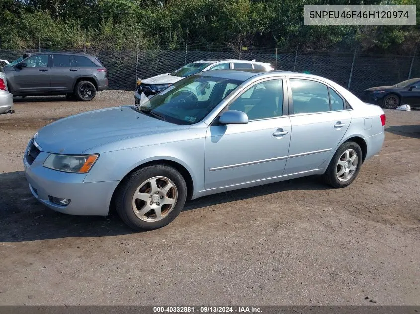 2006 Hyundai Sonata Gls V6/Lx V6 VIN: 5NPEU46F46H120974 Lot: 40332881