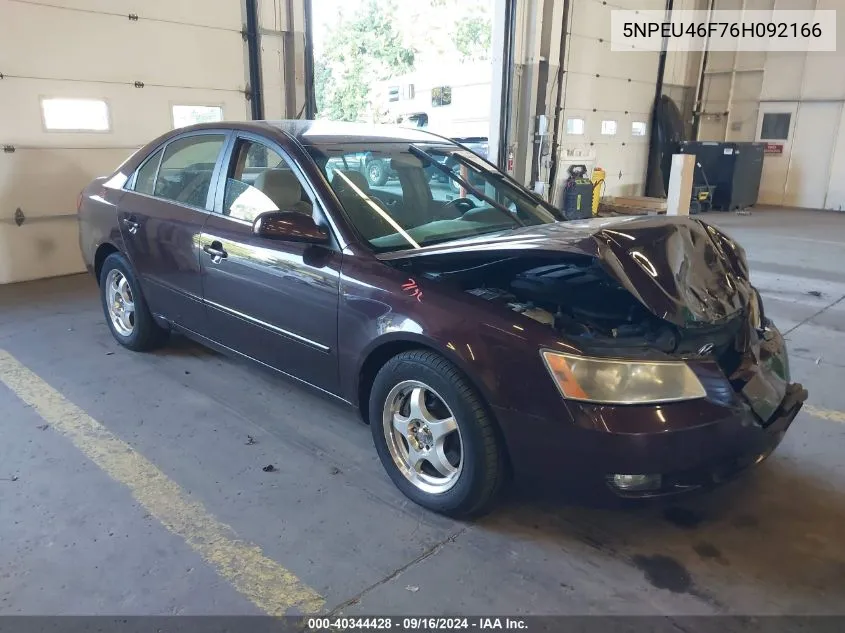 2006 Hyundai Sonata Gls/Lx VIN: 5NPEU46F76H092166 Lot: 40344428