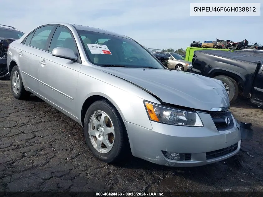 2006 Hyundai Sonata Gls V6/Lx V6 VIN: 5NPEU46F66H038812 Lot: 40424463