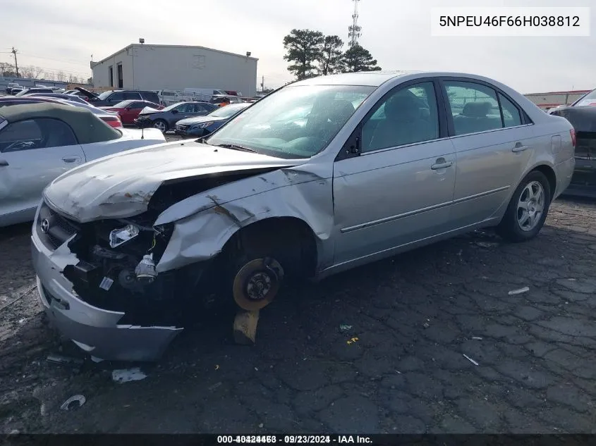 2006 Hyundai Sonata Gls V6/Lx V6 VIN: 5NPEU46F66H038812 Lot: 40424463