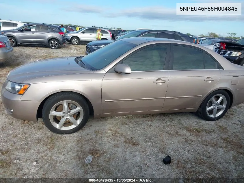 2006 Hyundai Sonata Gls V6/Lx V6 VIN: 5NPEU46F56H004845 Lot: 40478435