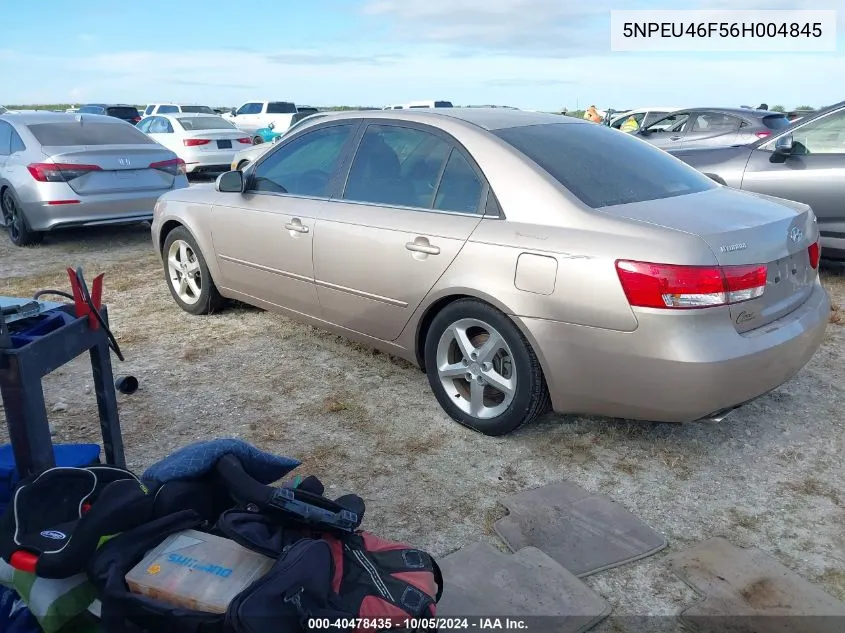 2006 Hyundai Sonata Gls V6/Lx V6 VIN: 5NPEU46F56H004845 Lot: 40478435