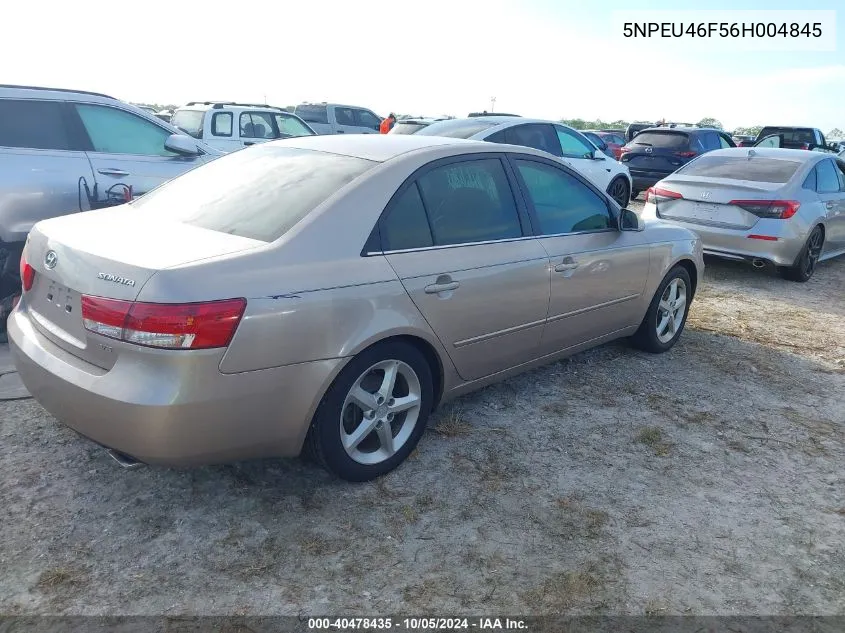 2006 Hyundai Sonata Gls V6/Lx V6 VIN: 5NPEU46F56H004845 Lot: 40478435