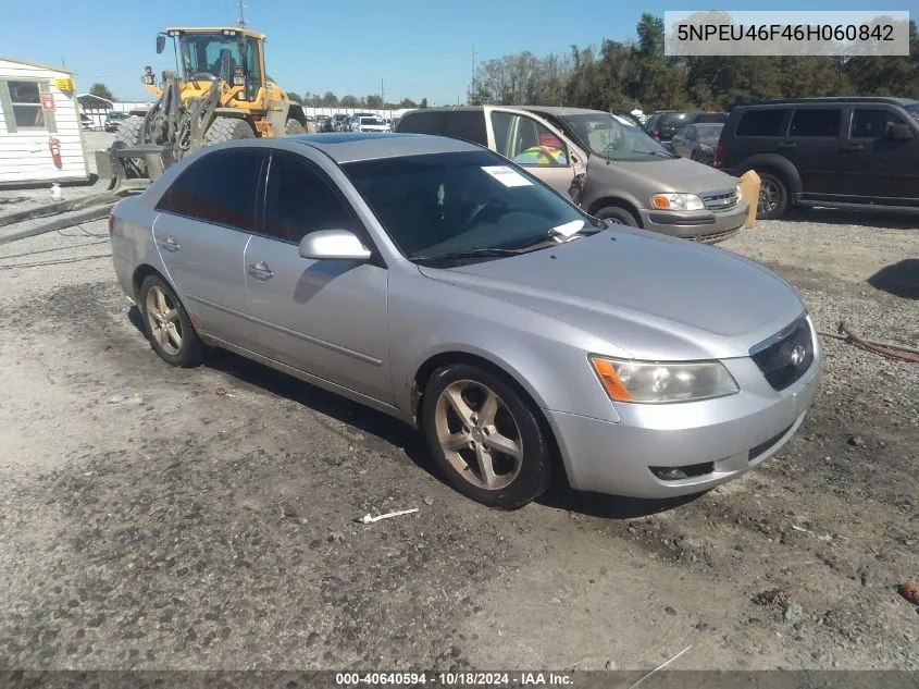 2006 Hyundai Sonata Gls V6/Lx V6 VIN: 5NPEU46F46H060842 Lot: 40640594