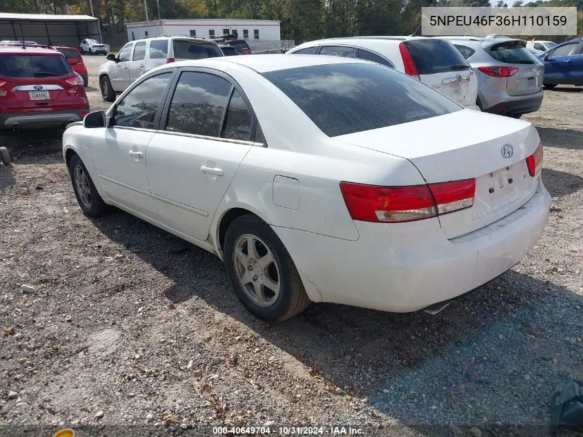 2006 Hyundai Sonata Gls V6/Lx V6 VIN: 5NPEU46F36H110159 Lot: 40649704