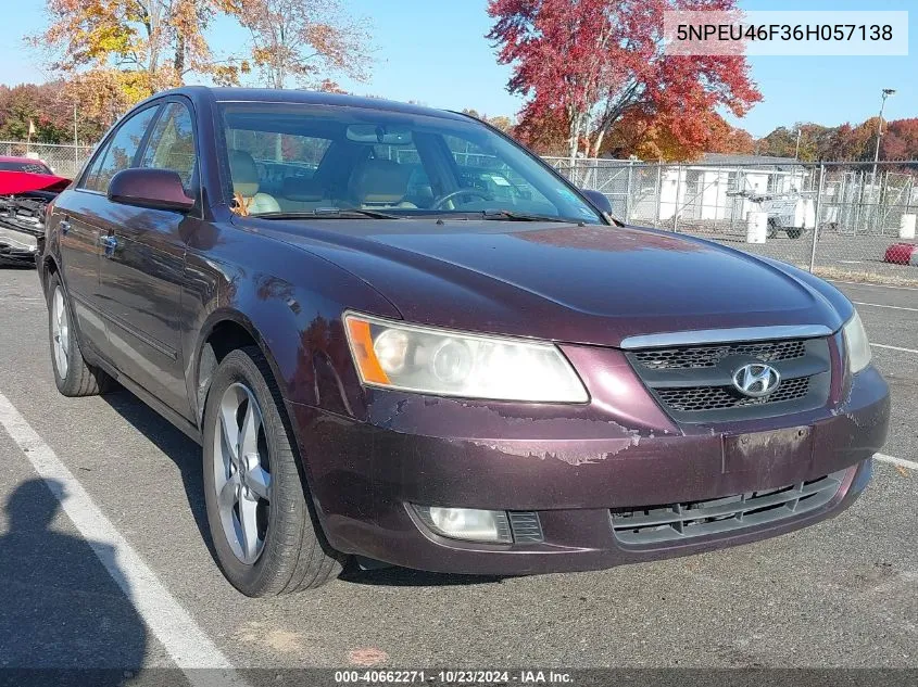 5NPEU46F36H057138 2006 Hyundai Sonata Gls V6/Lx V6