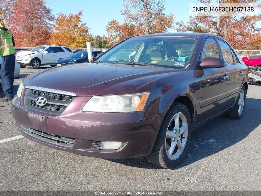 5NPEU46F36H057138 2006 Hyundai Sonata Gls V6/Lx V6