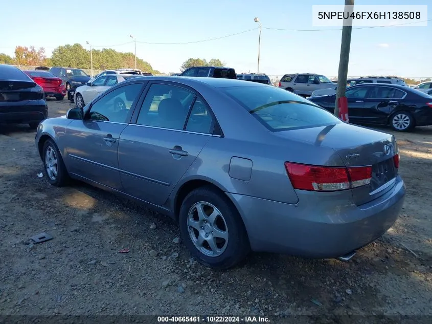 5NPEU46FX6H138508 2006 Hyundai Sonata Gls V6/Lx V6