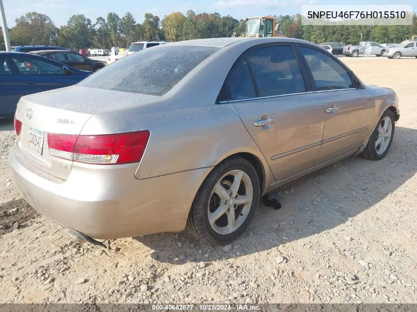 2006 Hyundai Sonata Gls V6/Lx V6 VIN: 5NPEU46F76H015510 Lot: 40682877