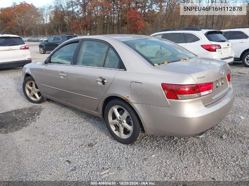 2006 Hyundai Sonata Gls V6/Lx V6 VIN: 5NPEU46F16H112878 Lot: 40695830