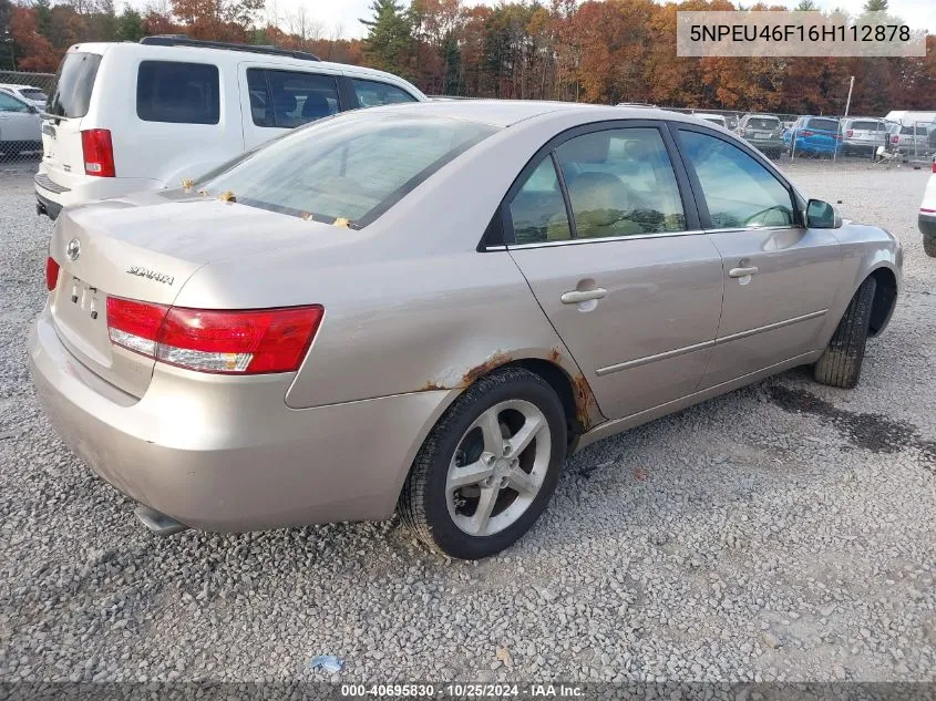 2006 Hyundai Sonata Gls V6/Lx V6 VIN: 5NPEU46F16H112878 Lot: 40695830