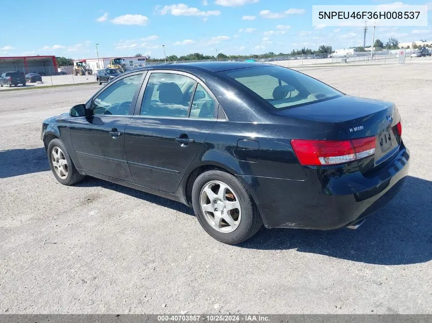 2006 Hyundai Sonata Gls V6/Lx V6 VIN: 5NPEU46F36H008537 Lot: 40703557