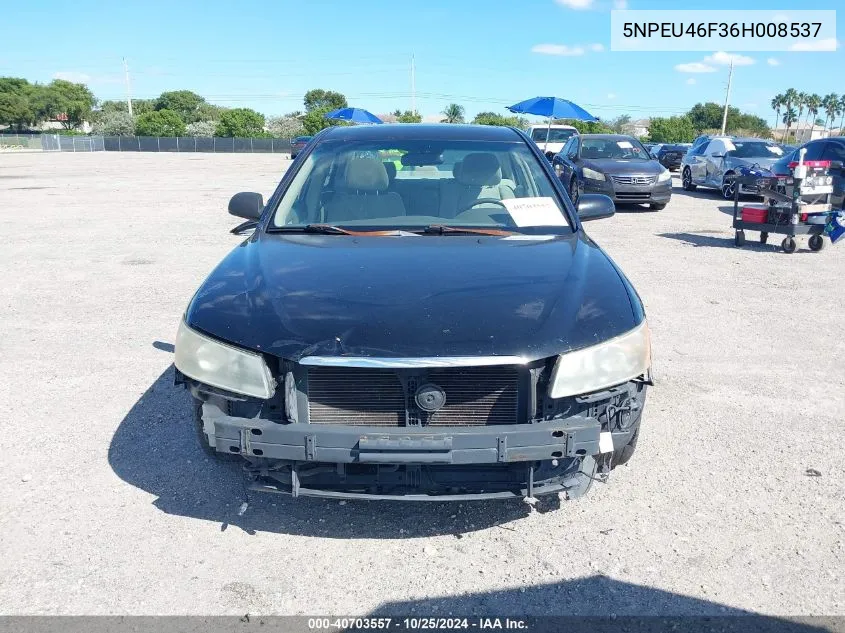 2006 Hyundai Sonata Gls V6/Lx V6 VIN: 5NPEU46F36H008537 Lot: 40703557