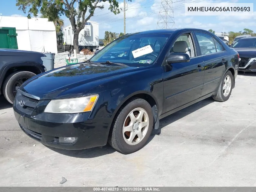 2006 Hyundai Sonata Gls VIN: KMHEU46C66A109693 Lot: 40748273