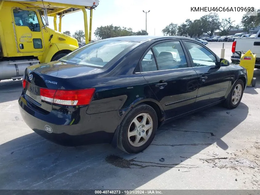 2006 Hyundai Sonata Gls VIN: KMHEU46C66A109693 Lot: 40748273