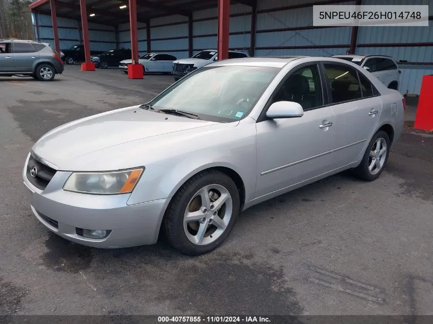 2006 Hyundai Sonata Gls V6/Lx V6 VIN: 5NPEU46F26H014748 Lot: 40757855