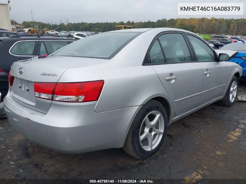 2006 Hyundai Sonata Gl VIN: KMHET46C16A083779 Lot: 40795140