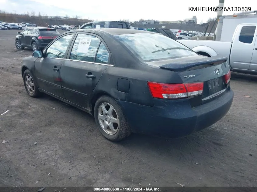 2006 Hyundai Sonata Gls VIN: KMHEU46C26A130539 Lot: 40800630