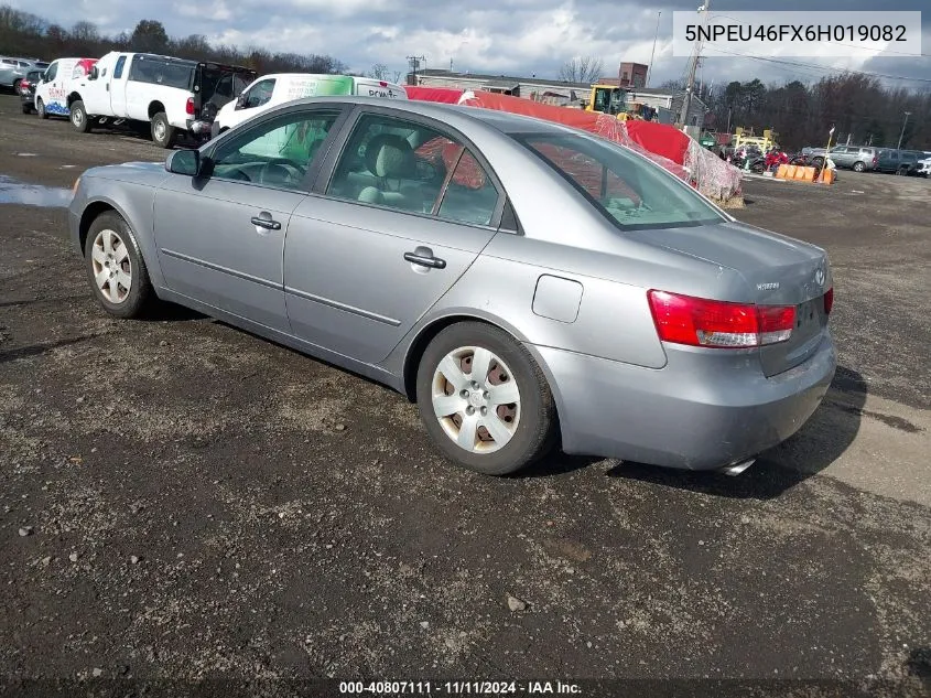 2006 Hyundai Sonata Gls V6/Lx V6 VIN: 5NPEU46FX6H019082 Lot: 40807111