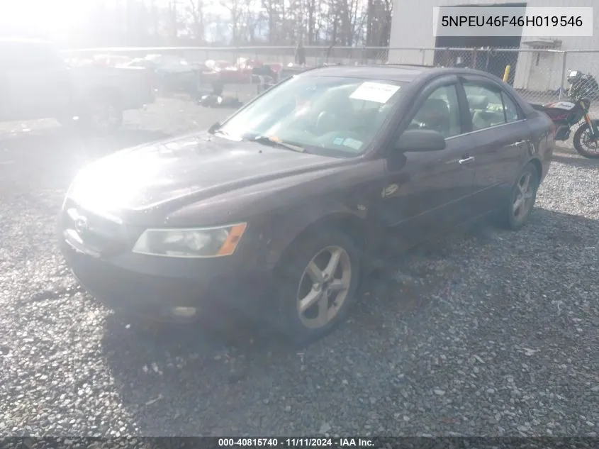 2006 Hyundai Sonata Gls/Lx VIN: 5NPEU46F46H019546 Lot: 40815740