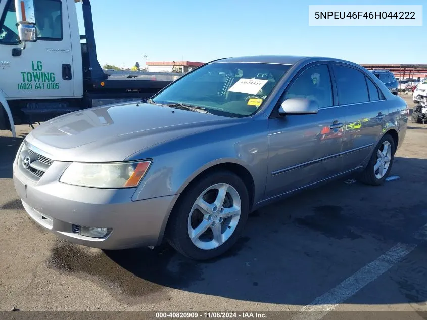 2006 Hyundai Sonata Gls V6/Lx V6 VIN: 5NPEU46F46H044222 Lot: 40820909