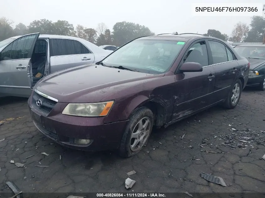 2006 Hyundai Sonata Gls V6/Lx V6 VIN: 5NPEU46F76H097366 Lot: 40826084