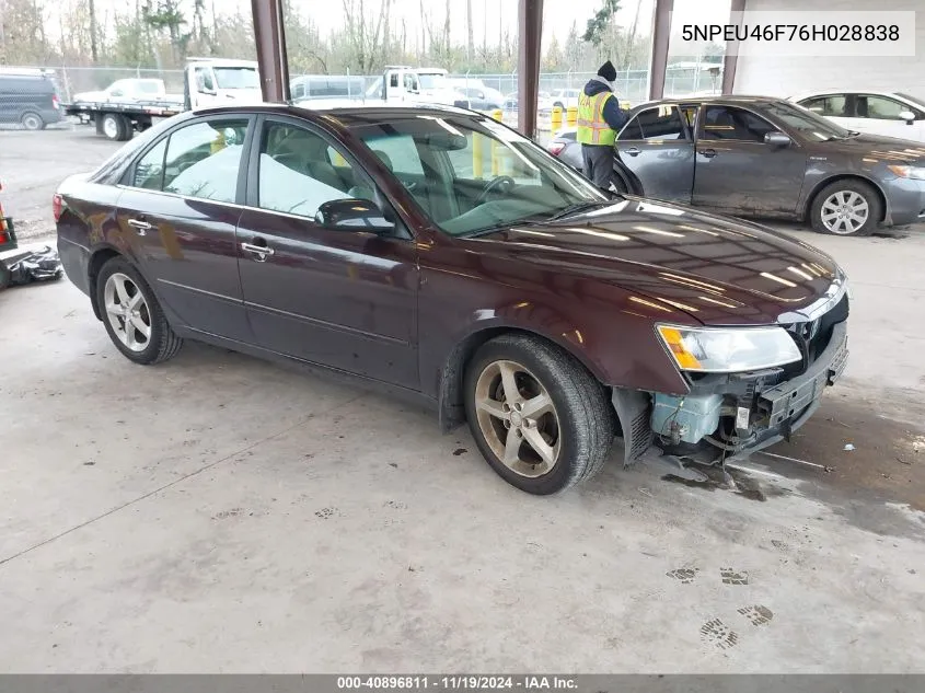 2006 Hyundai Sonata Gls V6/Lx V6 VIN: 5NPEU46F76H028838 Lot: 40896811