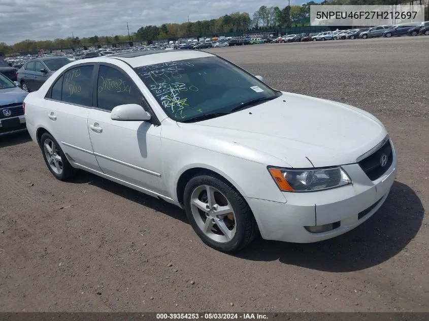 2007 Hyundai Sonata Limited/Se V6 VIN: 5NPEU46F27H212697 Lot: 39354253