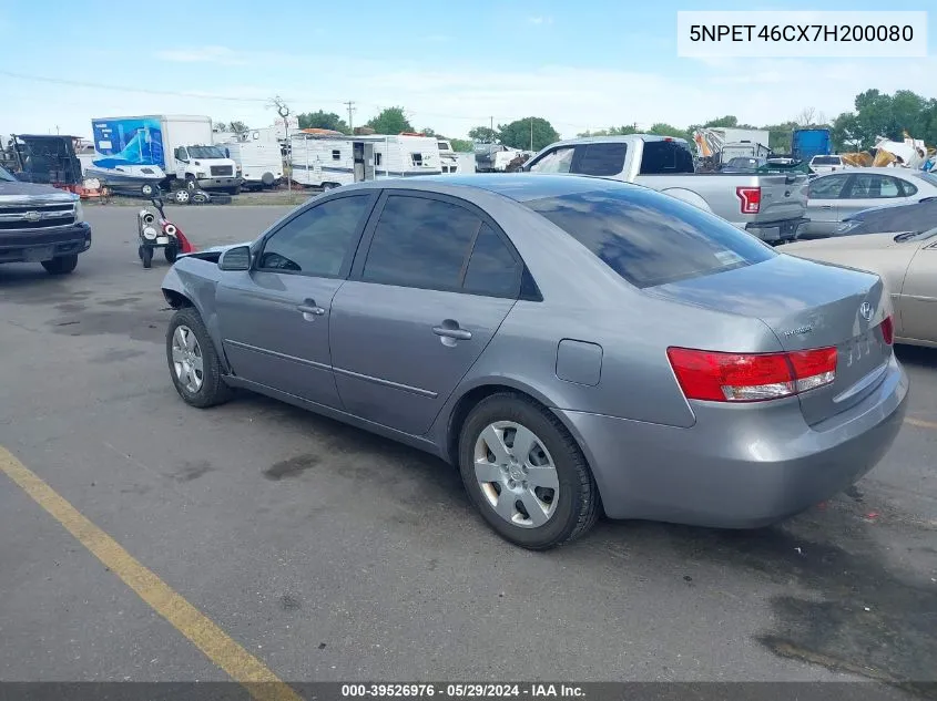 5NPET46CX7H200080 2007 Hyundai Sonata Gls