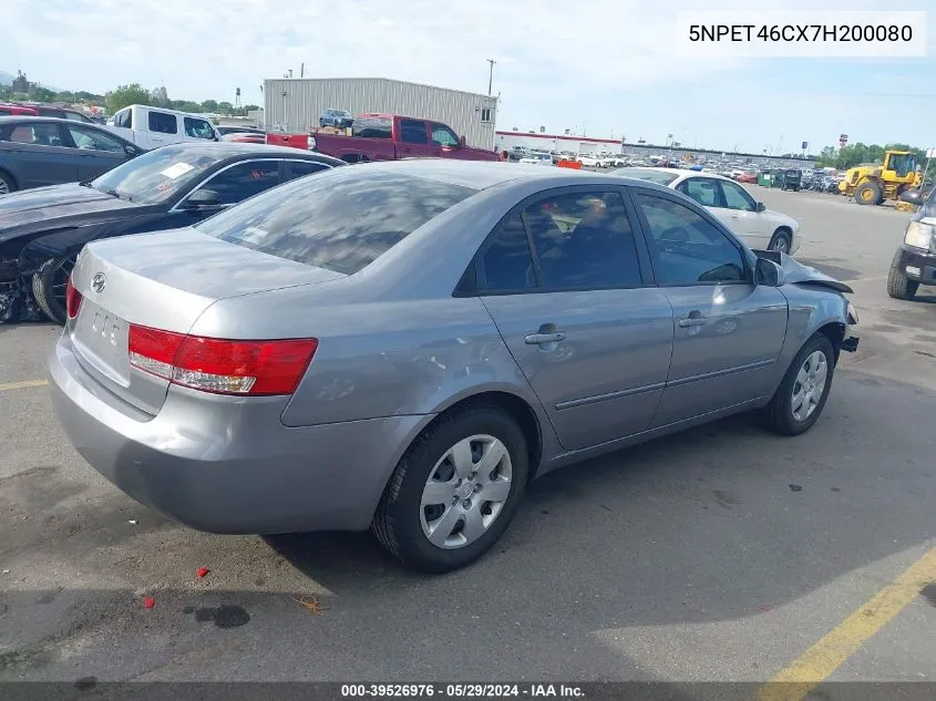 2007 Hyundai Sonata Gls VIN: 5NPET46CX7H200080 Lot: 39526976