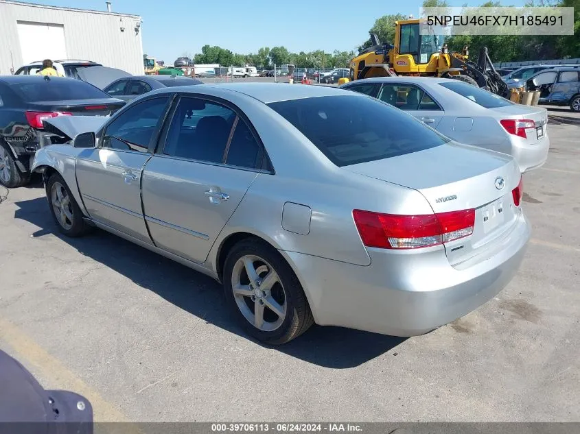 2007 Hyundai Sonata Limited/Se V6 VIN: 5NPEU46FX7H185491 Lot: 39706113