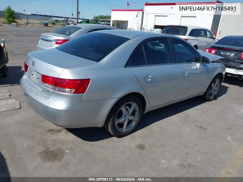 2007 Hyundai Sonata Limited/Se V6 VIN: 5NPEU46FX7H185491 Lot: 39706113