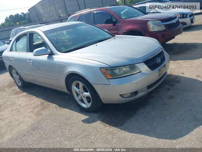 5NPEU46F47H184093 2007 Hyundai Sonata Limited/Se V6