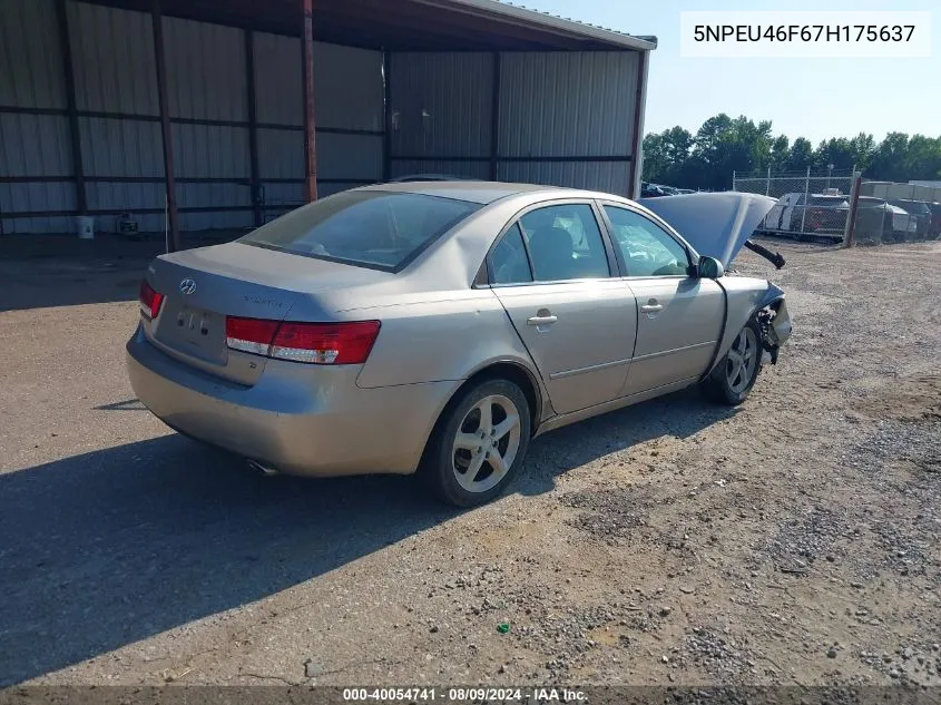 5NPEU46F67H175637 2007 Hyundai Sonata Limited/Se V6